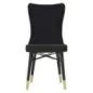 Krzesło MIMOZA czarne zestaw 2 szt 40 x 65 x 99cm / 142566000N