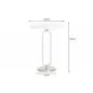 Invicta Stolik boczny ELEGANCE złoty biały blat 60cm / 43612
