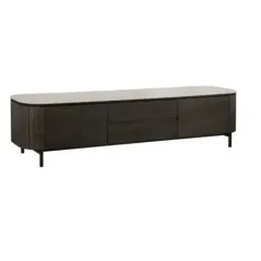 RITZ Szafka RTV 2 drzwiowa z 2 szufladami brązowa 199,5 cm / 8711
