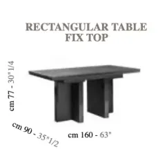 MERIDIANA Włoski Stół do jadalni fix 160 x 90cm