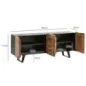 Wohnling Komoda MAMMUT akacja z MDF 180cm / WL7.057 Wohnling Komoda MAMMUT akacja z MDF 180cm / WL7.057