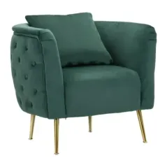 Fotel BUKAREST tapicerowany zielony 76 x 74 x 73cm / 14220000VP