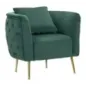 Fotel BUKAREST tapicerowany zielony 76 x 74 x 73cm / 14220000VP