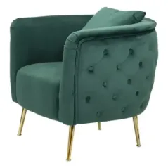 Fotel BUKAREST tapicerowany zielony 76 x 74 x 73cm / 14220000VP