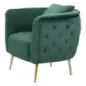 Fotel BUKAREST tapicerowany zielony 76 x 74 x 73cm / 14220000VP