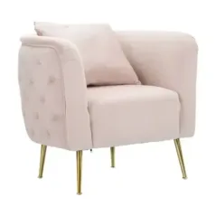 Fotel BUCHAREST tapicerowany różowy 76 x 74 x 73cm / 14220000RP