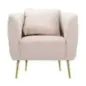 Fotel BUCHAREST tapicerowany różowy 76 x 74 x 73cm / 14220000RP