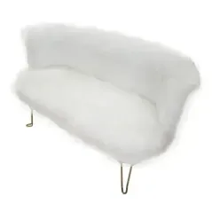 Sofa HACIL tapicerowana biała 134 x 54 x 77cm / 142580000D dostępny na www.homeinspiration.com.pl