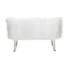 Sofa HACIL tapicerowana biała 134 x 54 x 77cm / 142580000D dostępny na www.homeinspiration.com.pl