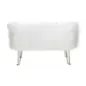 Sofa HACIL tapicerowana biała 134 x 54 x 77cm / 142580000D