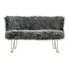Sofa HACIL tapicerowana szara 134 x 54 x 77cm / 142581000D