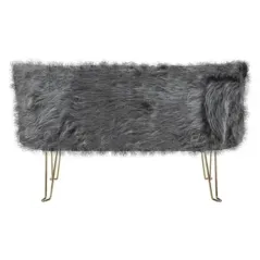 Sofa HACIL tapicerowana szara 134 x 54 x 77cm / 142581000D