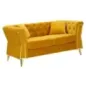 Sofa EMY musztardowa z poduszkami 162 x 83 x 76cm / 14282600DS