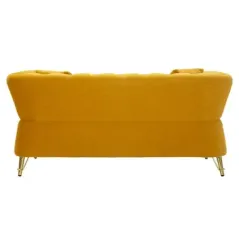 Sofa EMY musztardowa z poduszkami 162 x 83 x 76cm / 14282600DS