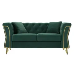 Sofa EMY zielona z poduszkami 162 x 83 x 76cm / 14282600DV