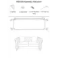 Sofa EMY zielona z poduszkami 162 x 83 x 76cm / 14282600DV