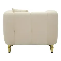 Fotel ALMA tapicerowany kremowy z poduszką 97 x 81 x 71cm / 14282700PC
