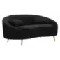 Sofa 2-osobowa OSLO z poduszkami czarna 148 x 84 x 68cm / 14272800N2