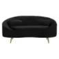 Sofa 2-osobowa OSLO z poduszkami czarna 148 x 84 x 68cm / 14272800N2
