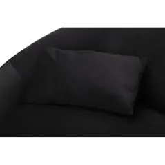 Sofa 2-osobowa OSLO z poduszkami czarna 148 x 84 x 68cm / 14272800N2