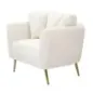 Fotel KIEV tapicerowany kremowy 88 x 77 x 74cm / 142727000C