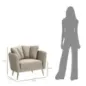 Fotel KIEV tapicerowany szary 88 x 77 x 74cm / 142727000G