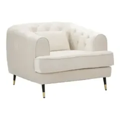 Fotel PRAGA tapicerowany kremowy 93 x 86 x 71cm / 142729000P