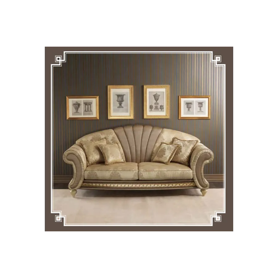 FANTASIA Włoska sofa tapicerowana 3 osobowa kat. B 234 x 86cm / Arredoclassic FANTASIA Włoska sofa tapicerowana 3 osobowa kat. B 234 x 86cm / Arredoclassic