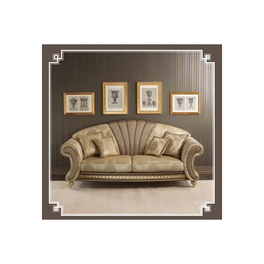 FANTASIA Włoska sofa tapicerowana 3 osobowa kat. A 234 x 86cm / Arredoclassic FANTASIA Włoska sofa tapicerowana 3 osobowa kat. A 234 x 86cm / Arredoclassic