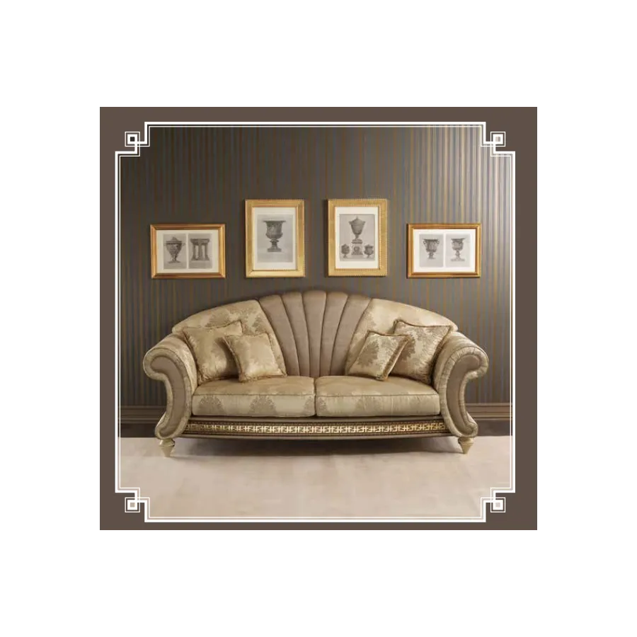 FANTASIA Włoska sofa tapicerowana 3 osobowa kat. C/G 234 x 86cm / Arredoclassic FANTASIA Włoska sofa tapicerowana 3 osobowa kat. C/G 234 x 86cm / Arredoclassic