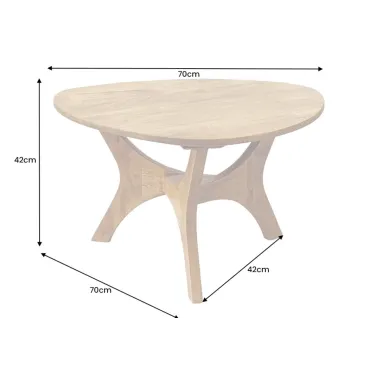Invicta Stolik kawowy ARCHITECTURE miodowa akacja 70cm / 43739