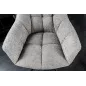 Invicta Fotel obrotowy Papillon szary BOUCLÉ 180°/ 44593