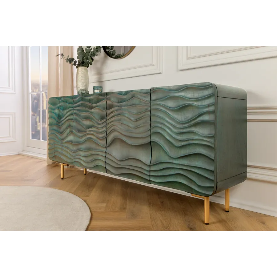 Invicta Komoda WAVE turkusowe mango 160 cm / 45635