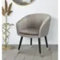 Fotel tapicerowany PARIS Szary/Złoty 62 x 58 x 78cm / 142338000G