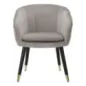 Fotel tapicerowany PARIS Szary/Złoty 62 x 58 x 78cm / 142338000G