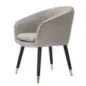 Fotel tapicerowany PARIS Szary/Złoty 62 x 58 x 78cm / 142338000G