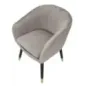 Fotel tapicerowany PARIS Szary/Złoty 62 x 58 x 78cm / 142338000G