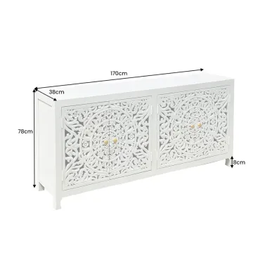 Invicta Komoda orientalna Marrakech białe mango 170 cm / 43852