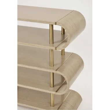 Livin Hill STILIG Konsola szary MDF złote nogi 122cm / ST962
