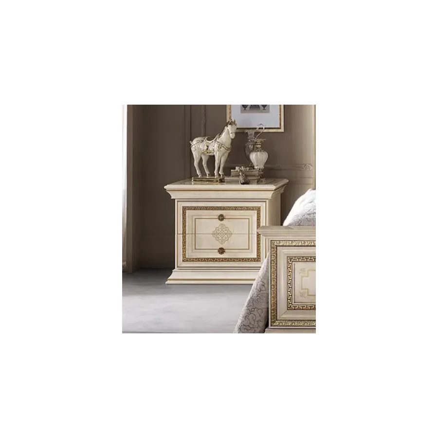 LEONARDO Włoska szafka nocna z ozdobnikami 71 x 64 x 46,5cm / Arredoclassic LEONARDO Włoska szafka nocna z ozdobnikami 71 x 64 x 46,5cm / Arredoclassic