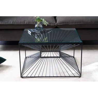 Invicta ILLUSION Stolik kawowy czarny 60cm / 43502