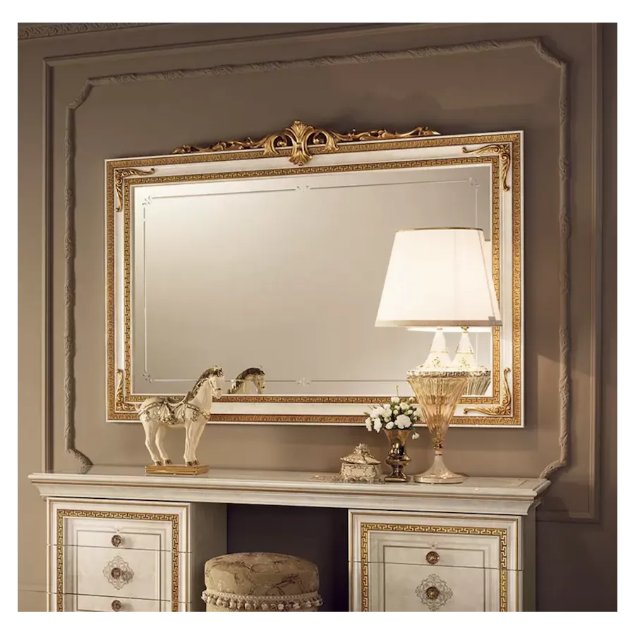 LEONARDO Włoskie lustro z ozdobna ramą 170 x 110 x 3cm / Arredoclassic LEONARDO Włoskie lustro z ozdobna ramą 170 x 110 x 3cm / Arredoclassic