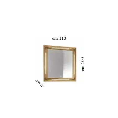 LEONARDO Włoskie lustro z ozdobna ramą 110 x 100 x 3cm / Arredoclassic