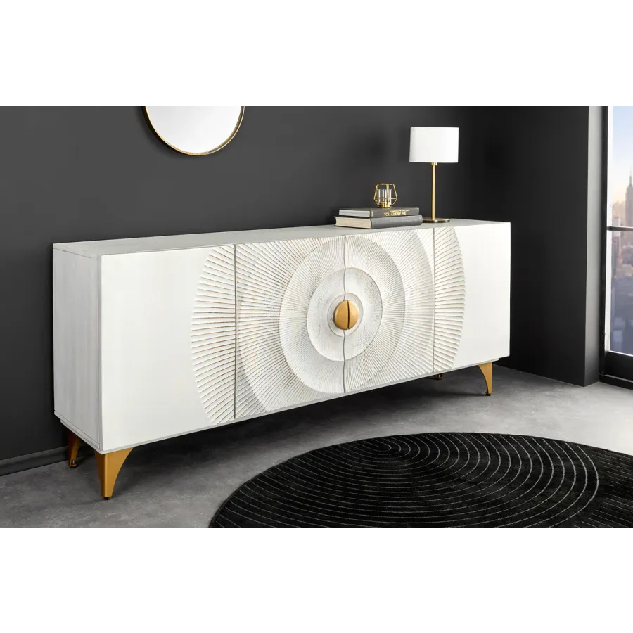 Invicta Komoda GOLDEN SUNSET białe mango 177cm / 45642 Invicta Komoda GOLDEN SUNSET białe mango 177cm / 45642