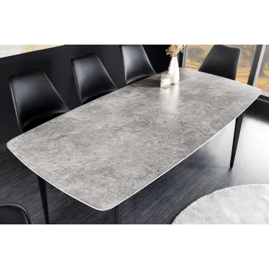 Invicta Stół ceramiczny MILANO optyka szarego marmuru 160cm / 44767