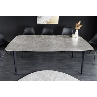 Invicta Stół ceramiczny MILANO optyka szarego marmuru 160cm / 44767