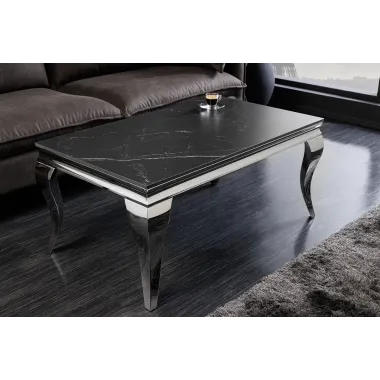 Invicta Stolik kawowy Modern Barock optyka czarnego marmuru 100cm / 44368
