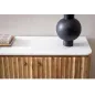Wohnling Komoda na wino z elementami lameli akacja 95cm / WL7.156
