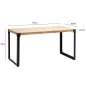 Wohnling Stół do jadalni Industrial akacja 140 x 80 x 76 cm / WL7.047