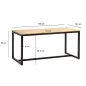 Wohnling Stół do jadalni Industrial akacja 140 x 80 x 76 cm / WL7.059